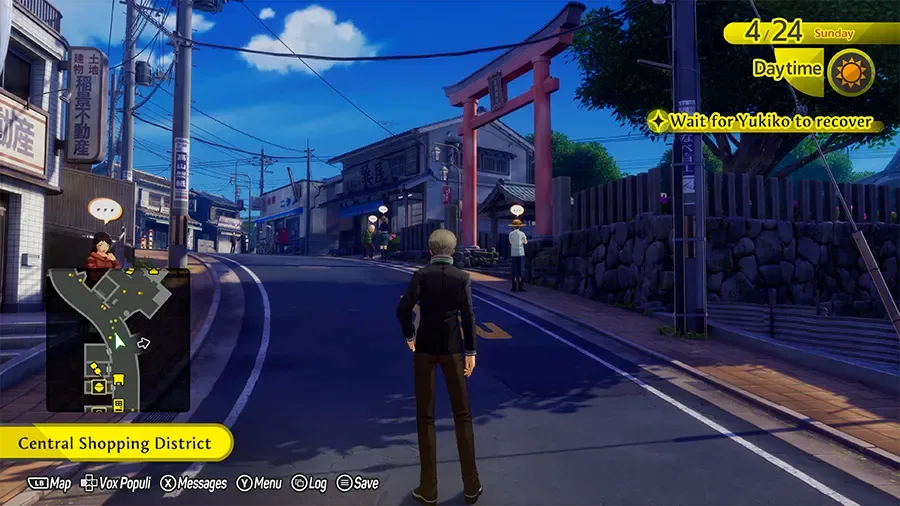 Persona 4 Revival sunlit Inaba scene used as the homepage hero media panel.
