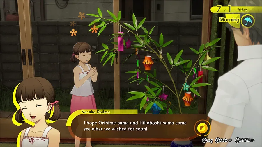 Persona 4 Revival school-life scene used for character and Social Link sections.